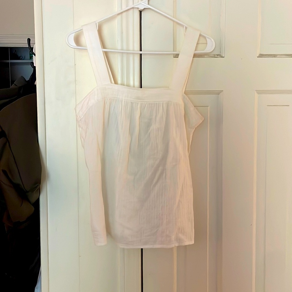 GAP white linen top, XS